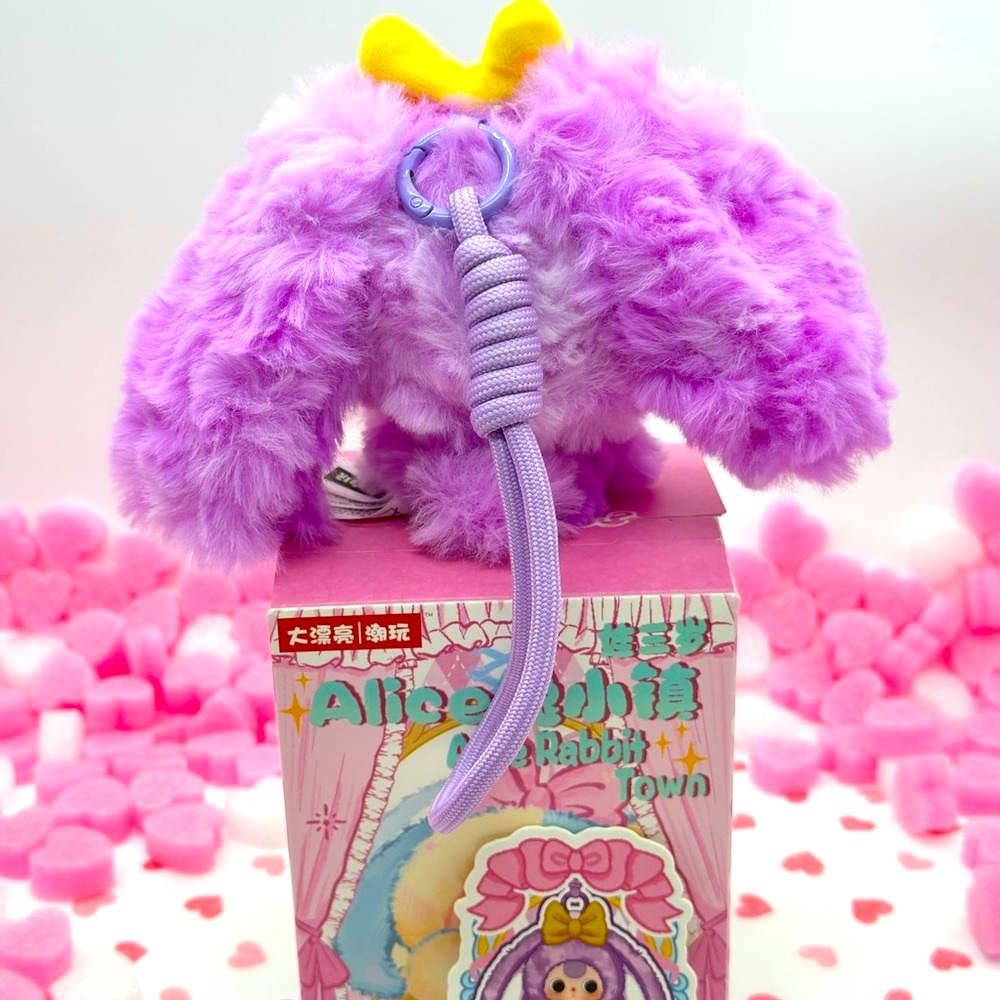 Baby Three Alice Rabbit Town Plush Keychain – Custom Face Version 🐰💜 - Picture 4 of 6